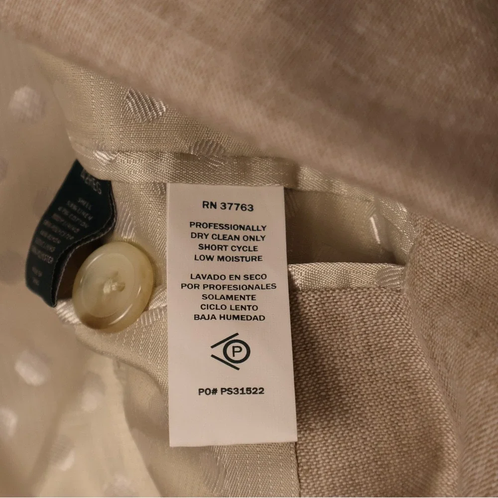 Perry Ellis Mens Tan Linen Blend 2 Button Blazer Sport Coat 42R New